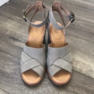 New Ugg Block Heel Sandals - Gray